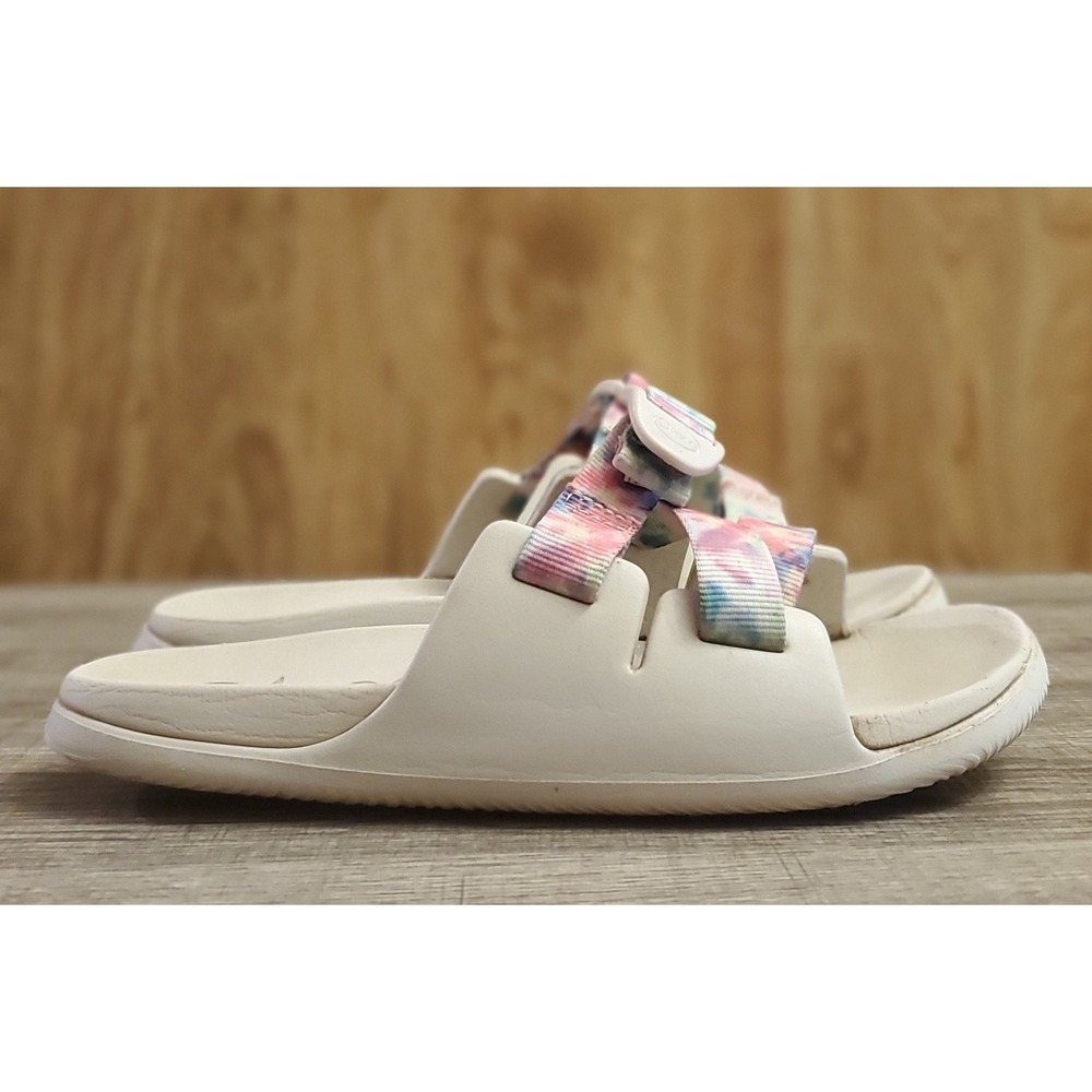 Chaco Chillos Tie Dye Slide Sandals Youth Size K4 Mulitcolor